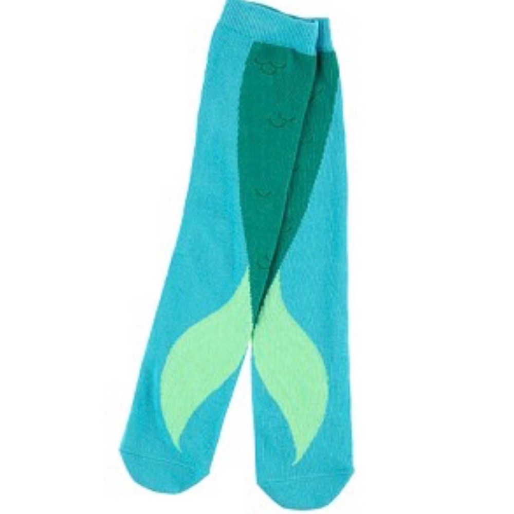 Disney Mermaid Tail Socks - Teal and Green